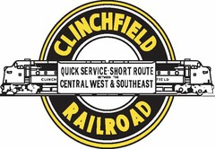 CLINCHFIELD RAILROAD QUICK SERVICE SHORT ROUTE BETWEEN THE CENTRAL WEST & SOUTHEAST CLINCH FIELD