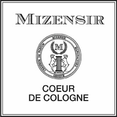 MIZENSIR CREATEUR DE PARFUM MIZENSIR MANUFACTURA GENEVE MCMXCIX COEUR DE COLOGNE M