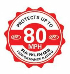 PROTECTS UP TO 80 MPH RAWLINGS PERFORMANCE RATING R