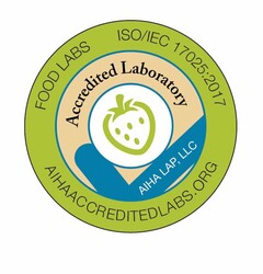 FOOD LABS ISO/IEC 17025:2017 AIHAACCREDITEDLABS.ORG ACCREDITED LABORATORY AIHA LAP, LLC