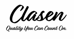 CLASEN QUALITY YOU CAN COUNT ON.