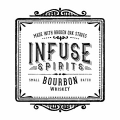 INFUSE SPIRITS MADE WITH BROKEN OAK STAVES SMALL BATCH BOURBON WHISKEY