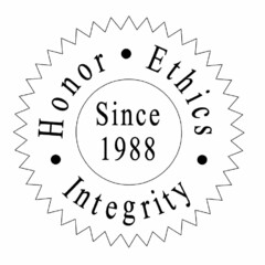 · HONOR · ETHICS · INTEGRITY SINCE 1988