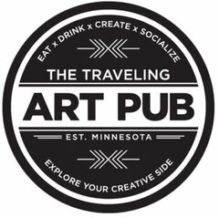 EAT X DRINK X CREATE X SOCIALIZE THE TRAVELING ART PU EST. MINNESOTA EXPLORE YOUR CREATIVE SIDE