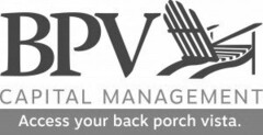 BPV CAPITAL MANAGEMENT ACCESS YOUR BACK PORCH VISTA.
