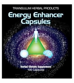TRIANGULUM HERBAL PRODUCTS ENERGY ENHANCER CAPSULES HERBAL DIETARY SUPPLEMENT 100 CAPSULES