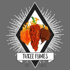 THREE FLAMES HOT SAUCE