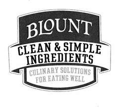 BLOUNT CLEAN & SIMPLE INGREDIENTS CULINARY SOLUTIONS FOR EATING WELL