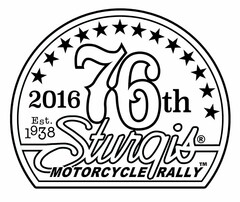2016 76TH STURGIS MOTORCYCLE RALLY EST. 1938