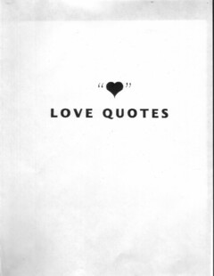 LOVE QUOTES