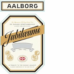 AALBORG BY APPOINTMENT TO THE ROYAL DANISH COURT DE DANSKE SPRITFABRIKKER AALBORG JUBILÆUMS AKVAVIT JUBILÆUMS 1846 - 1946 KONGELIG HOFLEVERANDØR DE DANSKE SPRITFABRIKKER AALBORG KØBEHANVN A TRIBUTE TO THE DANISH AQUAVIT ELEGANT COMPANION TO FISH AND POULTRY