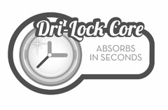 DRI-LOCK CORE ABSORBS IN SECONDS