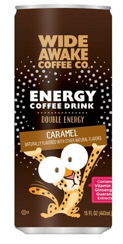 WIDE AWAKE COFFEE CO. ENERGY COFFEE DRINK DOUBLE ENERGY CARAMEL