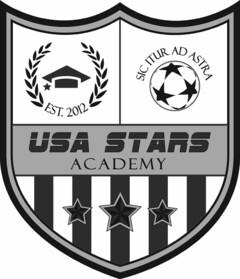 USA STARS ACADEMY EST. 2012 SIC ITUR AD ASTRA