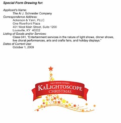 GALT HOUSE HOTEL'S KALIGHTOSCOPE CHRISTMAS