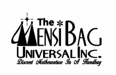 THE MENSI BAG UNIVERSAL INC. DISCREET MOTHERNATURE IN A HANDBAG