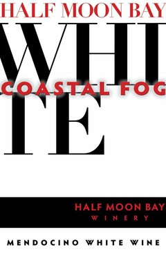 HALF MOON BAY WHITE COASTAL FOG HALF MOON BAY WINERY  MENDOCINO WHITE WINE