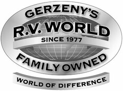 GERZENY'S R.V. WORLD SINCE 1977 FAMILY OWNED WORLD OF DIFFERENCE