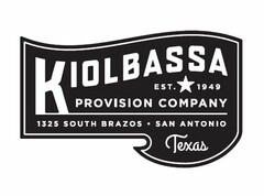 KIOLBASSA PROVISION COMPANY EST. 1949 1325 SOUTH BRAZOS SAN ANTONIO TEXAS