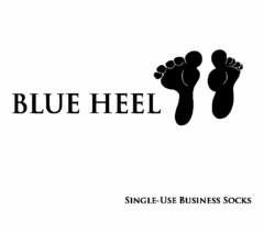 BLUE HEEL SINGLE-USE BUSINESS SOCKS