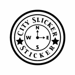 N E S W CITY SLICKER STICKER