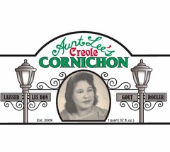 AUNT LEE'S CREOLE CORNICHON LAISSER LESBON GOUT ROULER EST. 2009 1 QUART (32 FL. OZ.)