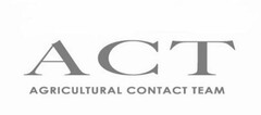 ACT AGRICULTURAL CONTACT TEAM