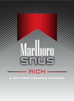 MARLBORO SNUS RICH 6 SPIT-FREE TOBACCO POUCHES