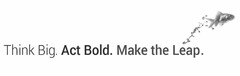 THINK BIG. ACT BOLD. MAKE THE LEAP.