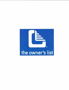 THE OWNER'S LIST