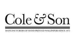 COLE & SON MANUFACTURERS OF HAND PRINTED WALLPAPERS SINCE 1875