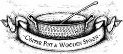 -COPPER POT & WOODEN SPOON-