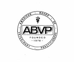 AMERICAN BOARD OF VETERINARY PRATITIONERS ABVP FOUNDED 1978