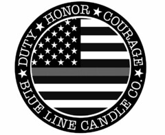 DUTY HONOR COURAGE BLUE LINE CANDLE CO.