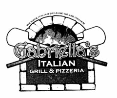 WE MAKE ITALIAN BECAUSE WE ARE ITALIAN. GABRIELLA'S ITALIAN GRILL & PIZZERIA