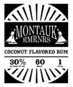 MONTAUK RMRNRS COCONUT FLAVORED RUM 30%ALCOHOL BY VOL 60 PROOF 1 LITER