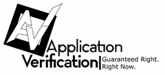 AV APPLICATION VERIFICATION GURANTEED RIGHT. RIGHT NOW.