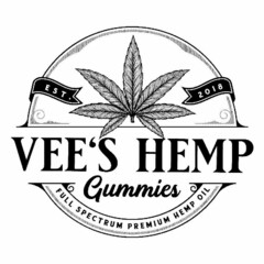 VEE'S HEMP GUMMIES EST. 2018 FULL SPECTRUM PREMIUM HEMP OIL