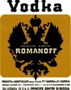 Vodka PRINCIPE DIMITRI ROMANOFF