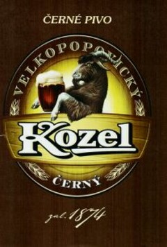 Kozel CERNÉ PIVO VELKOPOPOVICKY CERNY zal 1874