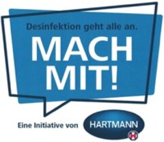 Desinfektion geht alle an. MACH MIT! Eine Initiative von HARTMANN