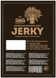 SNAQ PROUDLY PRESENTS BOHEMIAN PREMIUM BEEF JERKY