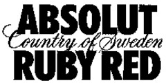 ABSOLUT RUBY RED Country of Sweden