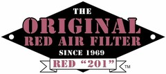 THE ORIGINAL RED AIR FILTER SINCE 1969 RED "201"