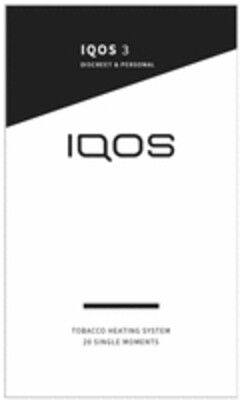 IQOS 3 IQOS TOBACCO HEATING SYSTEM 20 SINGLE MOMENTS