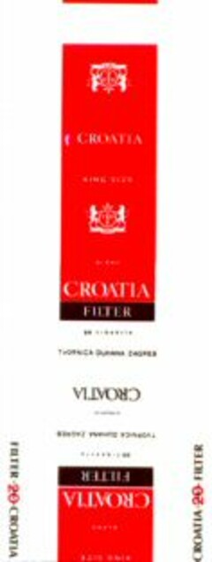 CROATIA KING SIZE CROATIA FILTER TVORNICA DUHANA ZAGREB