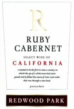 RUBY CABERNET SELECT WINE OF CALIFORNIA