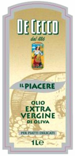 DE CECCO dal 1886 IL PIACERE OLIO EXTRA VERGINE DI OLIVA PER PIATTI DELICATI