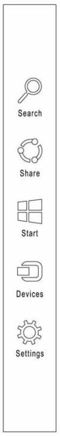 Search Share Start Devices Settings