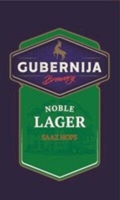 GUBERNIJA Brewery NOBLE LAGER SAAZ HOPS